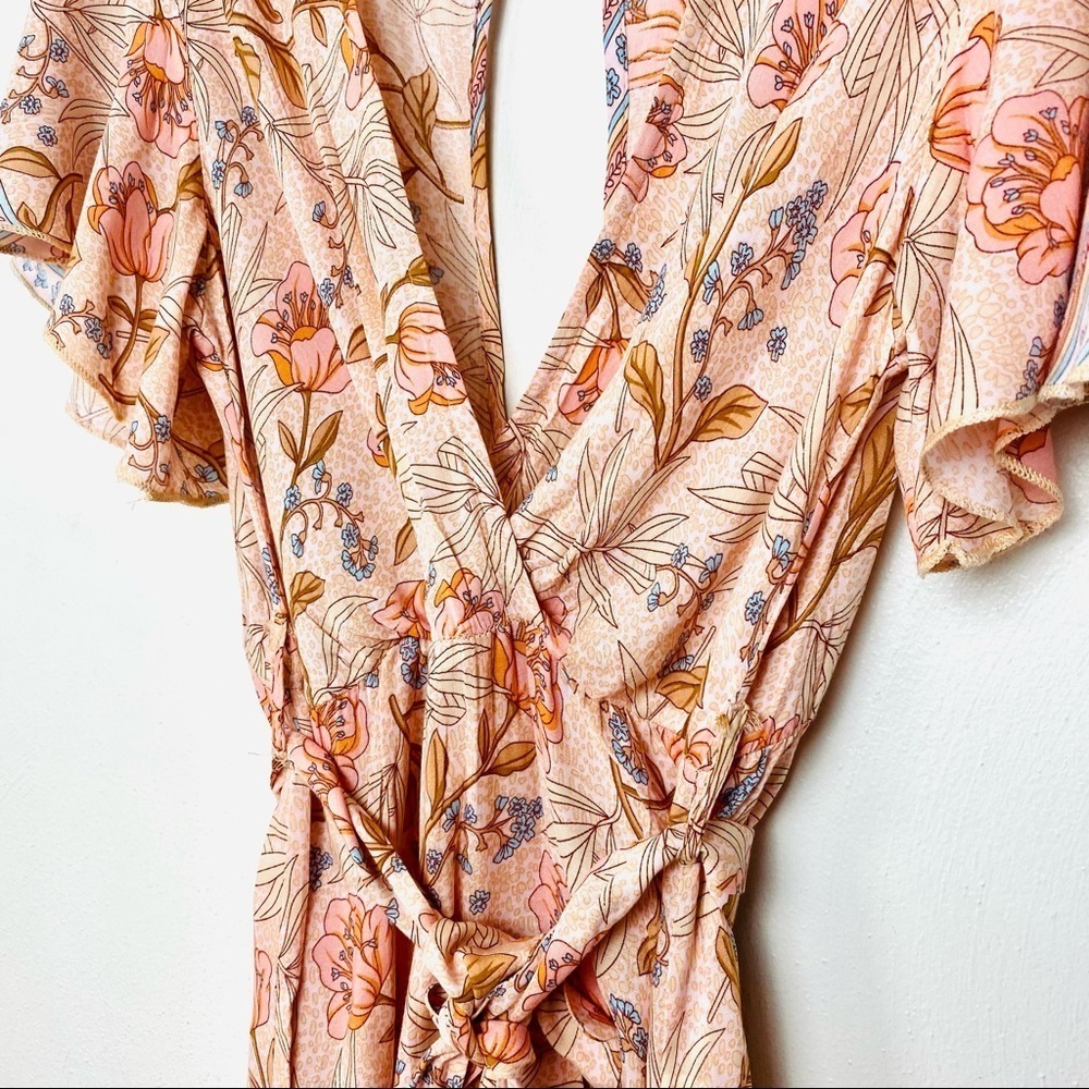 Shein Floral Multi Colors Rompers. Pink Blue Brown. Sz L. - Picture 5 of 16